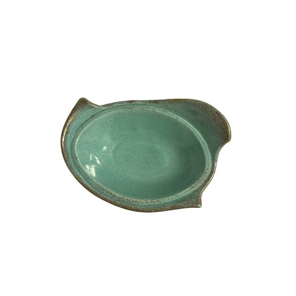 VTG MCM California Originals Made in USA Turquoise Teal Pottery Covered Dish - Picture 6 of 10